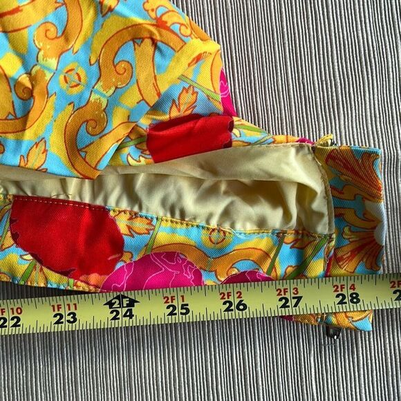 Shein Floral Crop Top Puffy Sleeves v Neck Small - Picture 7 of 9